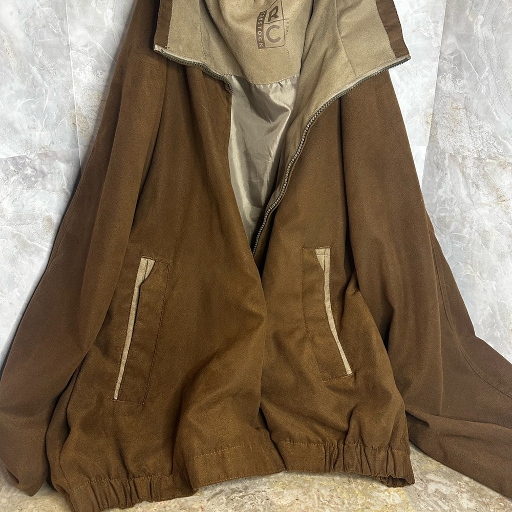 Like new RC Comstock Expedition XXL Faux Suede Brown Zip Outdoor Retro Jacket